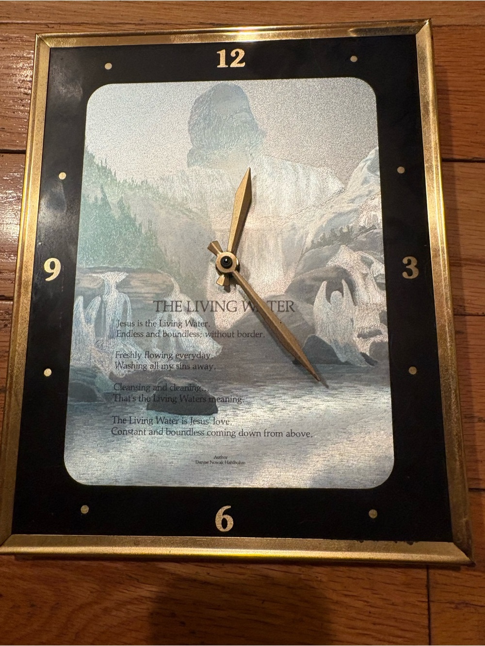 Gold and Black Framed 'The Living Water”